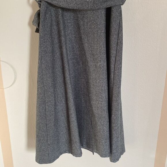 Stella Marina Collection Gray Tweed Herringbone Button Front Mini Dress - Picture 7 of 11